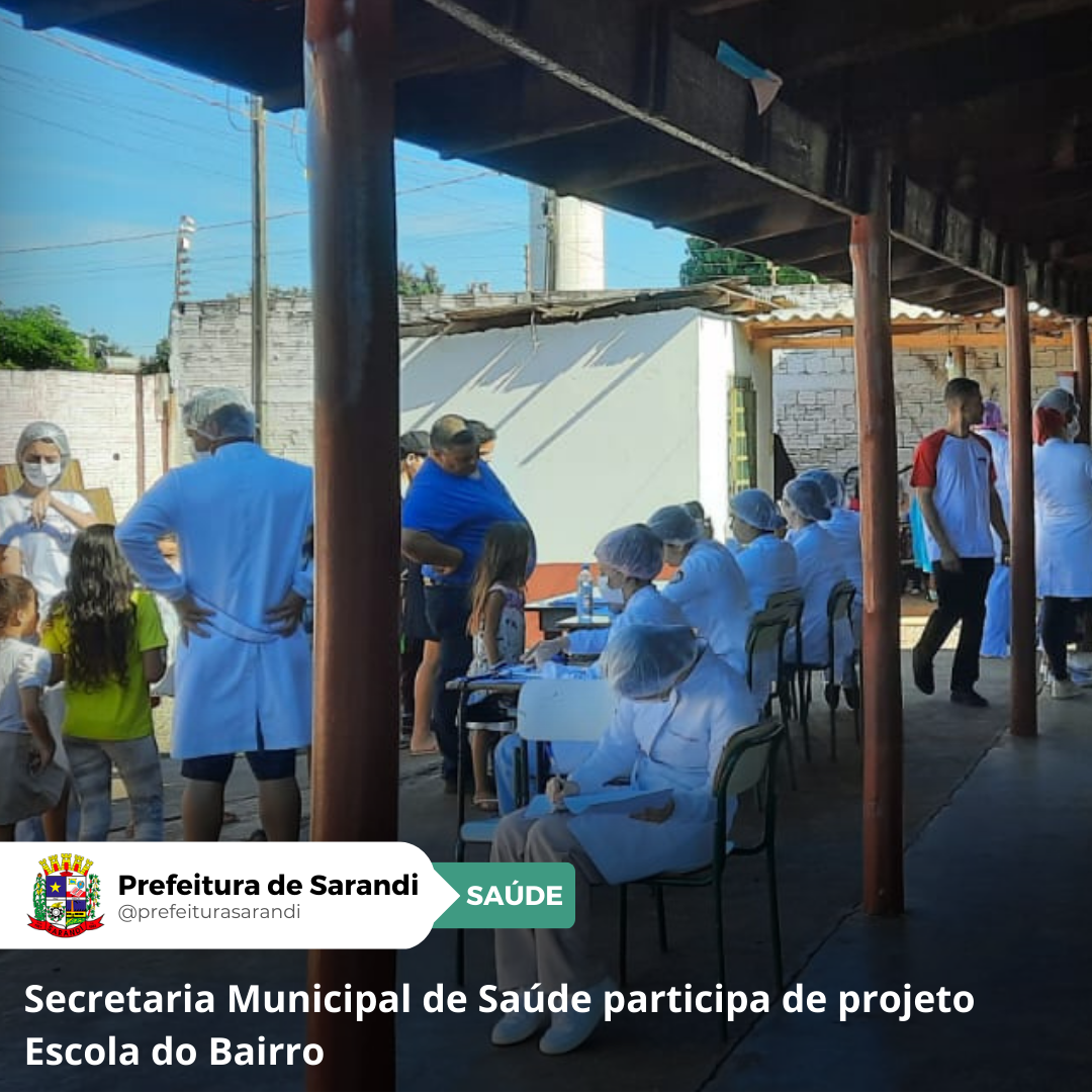 Secretaria Municipal de Saúde participa de projeto Escola do Bairro